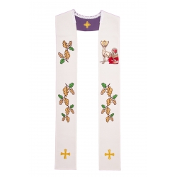 Stuła z wizerunkiem św. Huberta